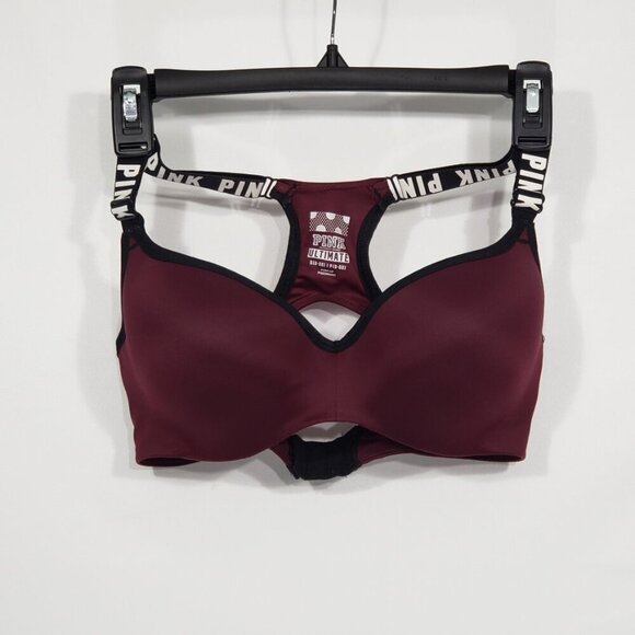 PINK Victoria's Secret Other - PINK Victoria's Secret    Burgundy Racerback  Ultimate Push-up Underwire Bra